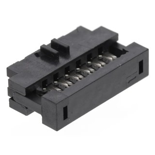 Amphenol ICC 12-Way IDC Connector Female for Cable, 2 Row, 650V AC, 1A, Right Angle, Gold over Nickel Plating 89361-712LF