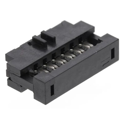 Amphenol ICC 12-Way IDC Connector Female for Cable, 2 Row, 650V AC, 1A, Right Angle, Gold over Nickel Plating 89361-712LF