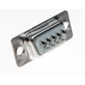 RS PRO 9 Way Straight 2.77 mm Pitch Panel Mount D-Sub Connector 500V 3A Metal Housing Female Contacts Phosphor A-DF 09 LL/Z