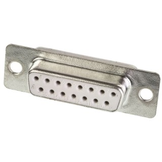 RS PRO 15 Way Straight 2.77 mm Pitch Panel Mount D-Sub Connector A-DF 15 LL/Z