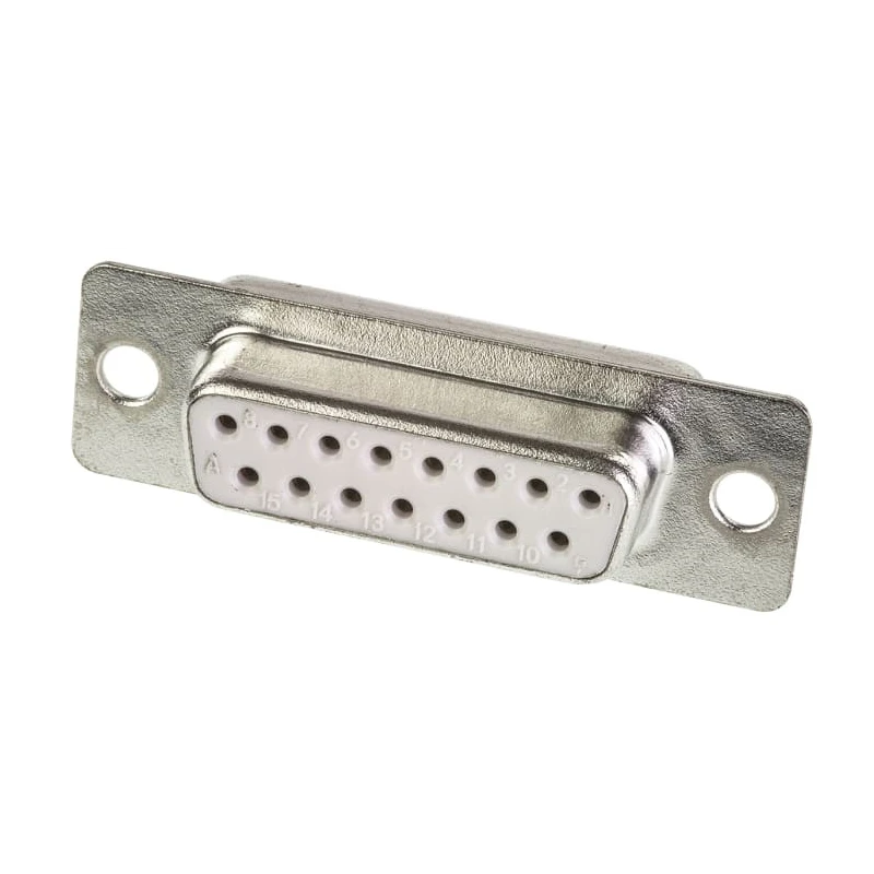 RS PRO 15 Way Straight 2.77 mm Pitch Panel Mount D-Sub Connector A-DF 15 LL/Z