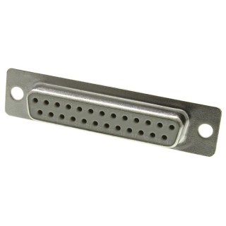 Amphenol Communications Solutions 25 Way Straight 2.77 mm Pitch Panel Mount D-Sub Connector A-DF 25 LL/Z