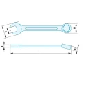Facom Non-Sparking Beryllium Copper Alloy Spanner 25 mm, 265mm Overall Length 440.25SR