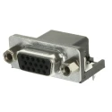 ASSMANN WSW A-HDF 15 Way Right Angle 1.98 mm Pitch Through Hole D-Sub Connector Female A-HDF 15 A-KG/T