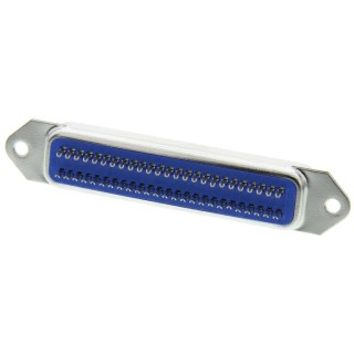 ASSMANN WSW 50 Way Female Straight Through Hole SCSI Connector 2.16 mm Pitch, Solder A-57/50 F