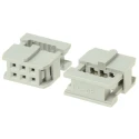 ASSMANN WSW 6-Way IDC Connector Female for Cable, 2 Row, 3A Current, 250V AC, Gold Nickel Plating AWP 06-7240-T
