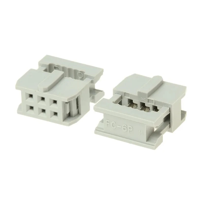 ASSMANN WSW 6-Way IDC Connector Female for Cable, 2 Row, 3A Current, 250V AC, Gold Nickel Plating AWP 06-7240-T