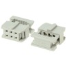 ASSMANN WSW 6-Way IDC Connector Female for Cable, 2 Row, 3A Current, 250V AC, Gold Nickel Plating AWP 06-7240-T