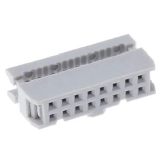 ASSMANN WSW 16-Way IDC Connector Female for Cable, 2 Row, 250V AC, 3A Current, Gold Nickel Plating AWP 16-7240-T