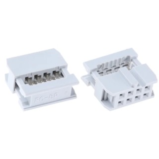 ASSMANN WSW 8-Way IDC Connector Female for Cable 2 Row 250V AC 3A Right Angle AWP 08-7240-T