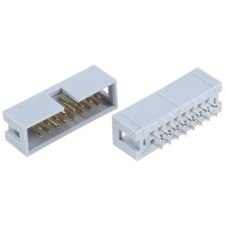 ASSMANN WSW AWHW Series Straight Through Hole PCB Header, 16 Contact(s), 2.54 mm Pitch, 2 Row, Shrouded AWHW 16G-0202-T