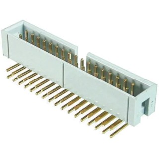 ASSMANN WSW AWHW Series Right Angle Through Hole PCB Header, 20 Contacts, 2.54 mm Pitch, 2 Row, Shrouded AWHW 20A-0202-T