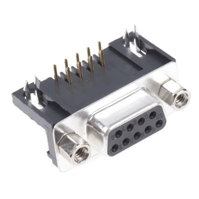 ASSMANN WSW D-Sub Connector 9 Contacts Right Angle 2.77 mm Pitch Through Hole with 4 to 40 UNC Screw Lock A-DF 09 A/KG-T1