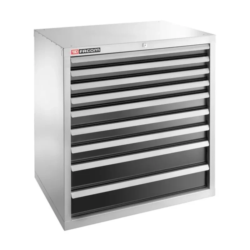 Facom Heavy Load Industrial Drawer Unit 9 Drawers 680 mm Depth with Centralised Locking 2939B