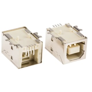 ASSMANN WSW Angled Surface Female USB Connector 1 Port USB Type B USB 2.0 A-USB B/SMT
