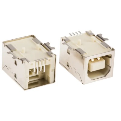 ASSMANN WSW Angled Surface Female USB Connector 1 Port USB Type B USB 2.0 A-USB B/SMT