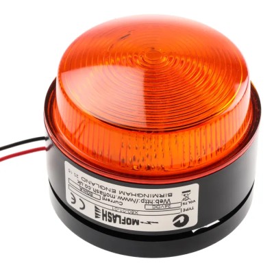 Moflash Amber Flashing Xenon Beacon 30V DC, Surface Mount, IP67 Rated X80-01-01