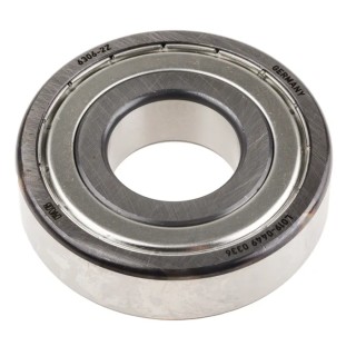 FAG Single Row Deep Groove Ball Bearing 30 mm ID, 72 mm OD, 19 mm Race Width, Steel Cage and Balls 6306-C-2Z