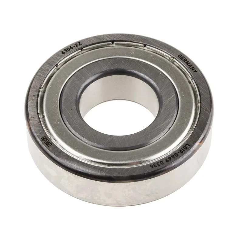 FAG Single Row Deep Groove Ball Bearing 30 mm ID, 72 mm OD, 19 mm Race Width, Steel Cage and Balls 6306-C-2Z