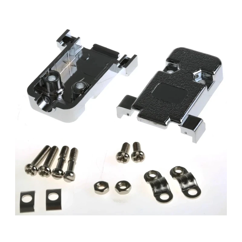 RS PRO A-FT Series Polycarbonate Straight D-Sub Backshell, 9 Way Strain Relief AGP 09 G-ME