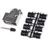 ASSMANN WSW AMET Series Zinc Angled D-Sub Backshell 9 Way Strain Relief AMET-09 RS-45