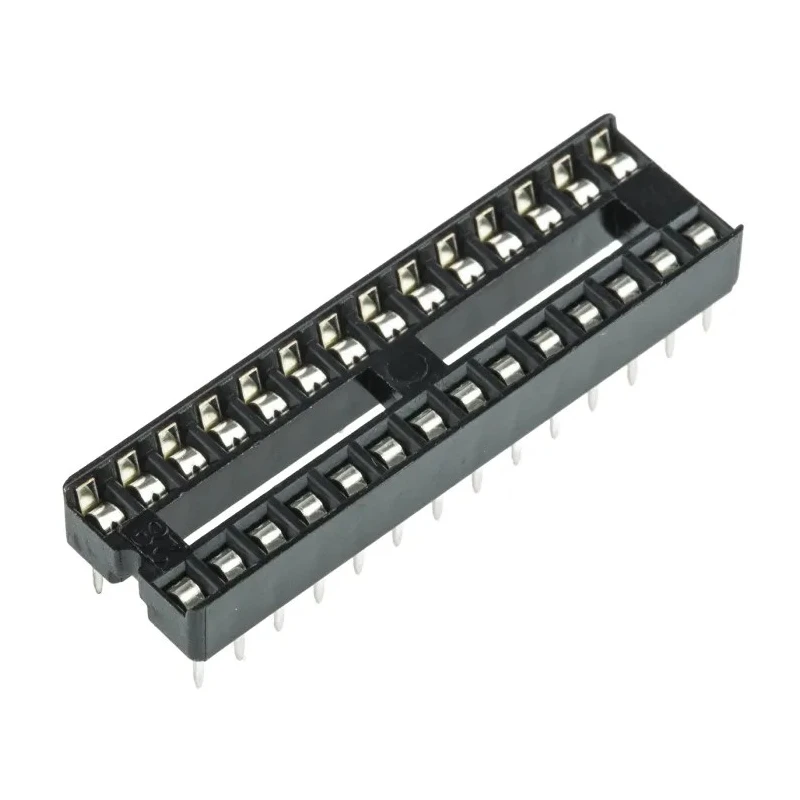 ASSMANN WSW 2.54 mm Pitch Vertical 28 Way Through Hole Stamped Pin Open Frame DIL Socket 1A A 28-LC/7-T