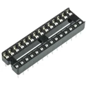 ASSMANN WSW 2.54 mm Pitch Vertical 28 Way Through Hole Stamped Pin Open Frame DIL Socket 1A A 28-LC/7-T