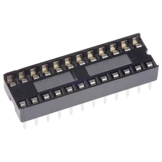 ASSMANN WSW DIL Socket 2.54 mm Pitch Vertical 24 Way Through Hole Stamped Pin Open Frame 1A A 24-LC/7-T