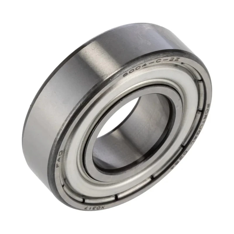 FAG 1 Row Deep Groove Ball Bearing 20 mm ID, 42 mm OD, 12 mm Width, Steel Cage, Double Shielded 6004-C-2Z