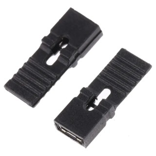 ASSMANN WSW Jumper Straight Female Black Closed Top 2 Way 1 Row 2.54 mm Pitch AKSPLTZ BLACK