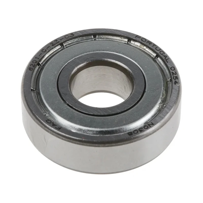 FAG Single Row Deep Groove Ball Bearing 12 mm ID, 32 mm OD, Double Shielded, Steel Cage and Balls 6201-C-2Z-C3