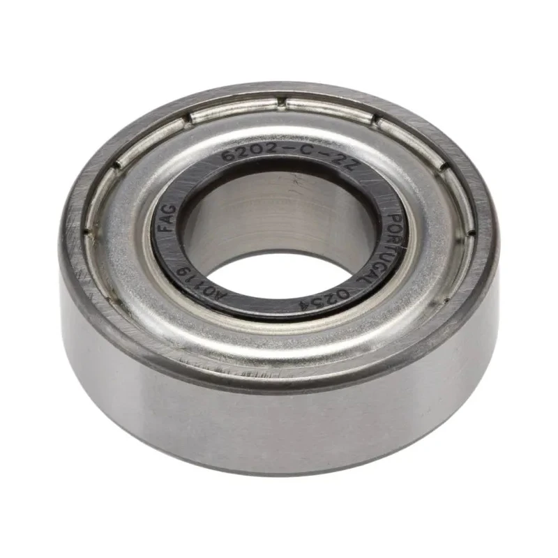 FAG Single Row Deep Groove Ball Bearing, 15 mm Inside Diameter, 35 mm Outside Diameter, 11 mm Race Width, Steel 6202-C-2Z
