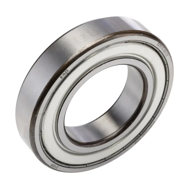 FAG Single Row Deep Groove Ball Bearing 55 mm ID, 100 mm OD, 21 mm Width, Double Shielded, Internal Clearance C3 6211-C-2Z-C3