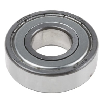 FAG Single Row Deep Groove Ball Bearing 17 mm ID, 40 mm OD, 12 mm Race Width, Double Shielded Steel Cage 6203-C-2Z