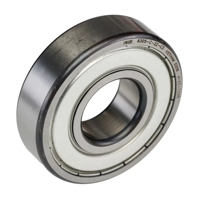 FAG Single Row Deep Groove Ball Bearing 25 mm ID, 62 mm OD, 17 mm Width, Double Shielded, C3 Clearance, 3 Medium 6305-2Z-C3