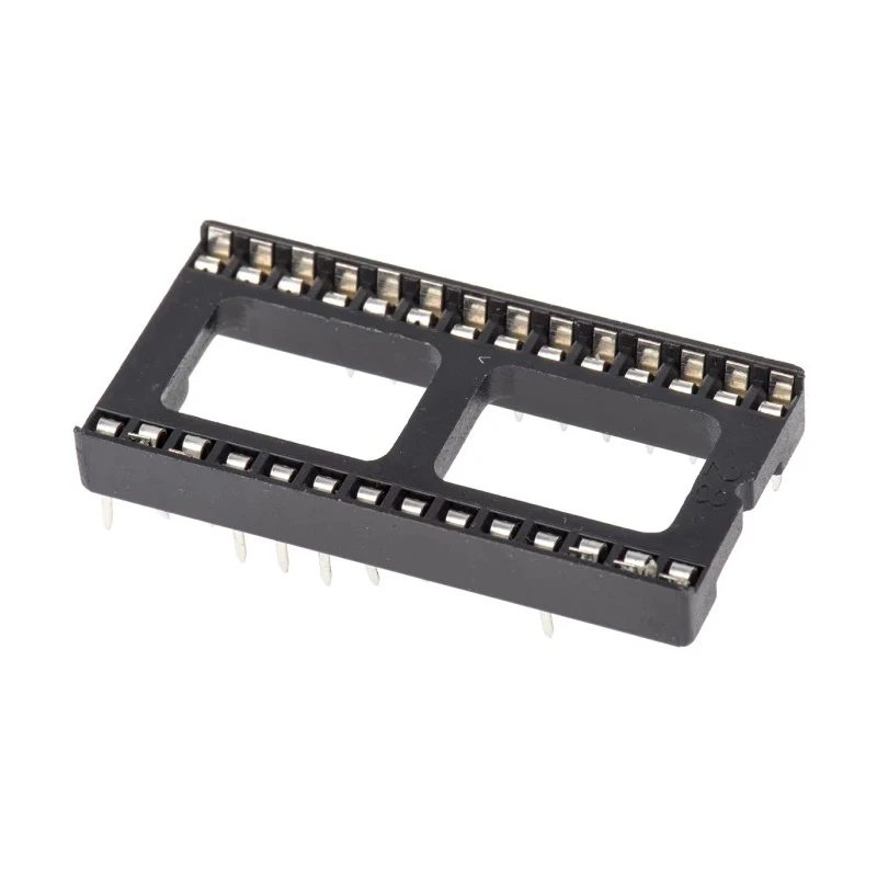 ASSMANN WSW 2.54 mm Pitch Vertical 28 Way Through Hole Stamped Pin Open Frame DIL Socket 1A A 28-LC-TT