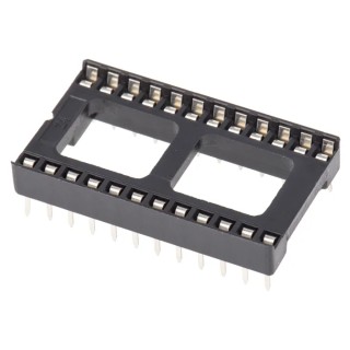 ASSMANN WSW 2.54 mm Pitch Vertical 24 Way Through Hole Stamped Pin Open Frame DIL Socket 1A A 24-LC-TT