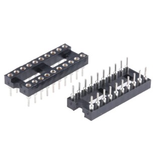 ASSMANN WSW 2.54 mm Pitch Vertical 20 Way Through Hole Turned Pin Open Frame DIL Socket 3A AR 20 HZL-TT