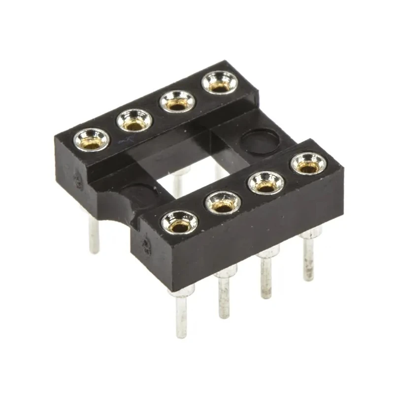 ASSMANN WSW 2.54 mm Pitch Vertical 8 Way Through Hole Turned Pin Open Frame DIL Socket 3A AR 08 HZL-TT