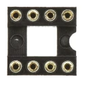 ASSMANN WSW 2.54 mm Pitch Vertical 8 Way Through Hole Turned Pin Open Frame DIL Socket 3A AR 08 HZL-TT