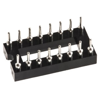 ASSMANN WSW 2.54 mm Pitch Vertical 16 Way Through Hole Turned Pin Open Frame DIL Socket 3A AR 16 HZL-TT