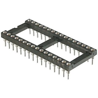 ASSMANN WSW 2.54 mm Pitch Vertical 24 Way Through Hole Turned Pin Open Frame DIL Socket 3A AR 24 HZL/7-TT