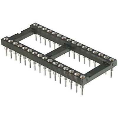 ASSMANN WSW 2.54 mm Pitch Vertical 24 Way Through Hole Turned Pin Open Frame DIL Socket 3A AR 24 HZL/7-TT