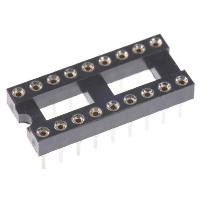 ASSMANN WSW 2.54 mm Pitch Vertical 18 Way Through Hole Turned Pin Open Frame DIL Socket 3A AR 18 HZL-TT