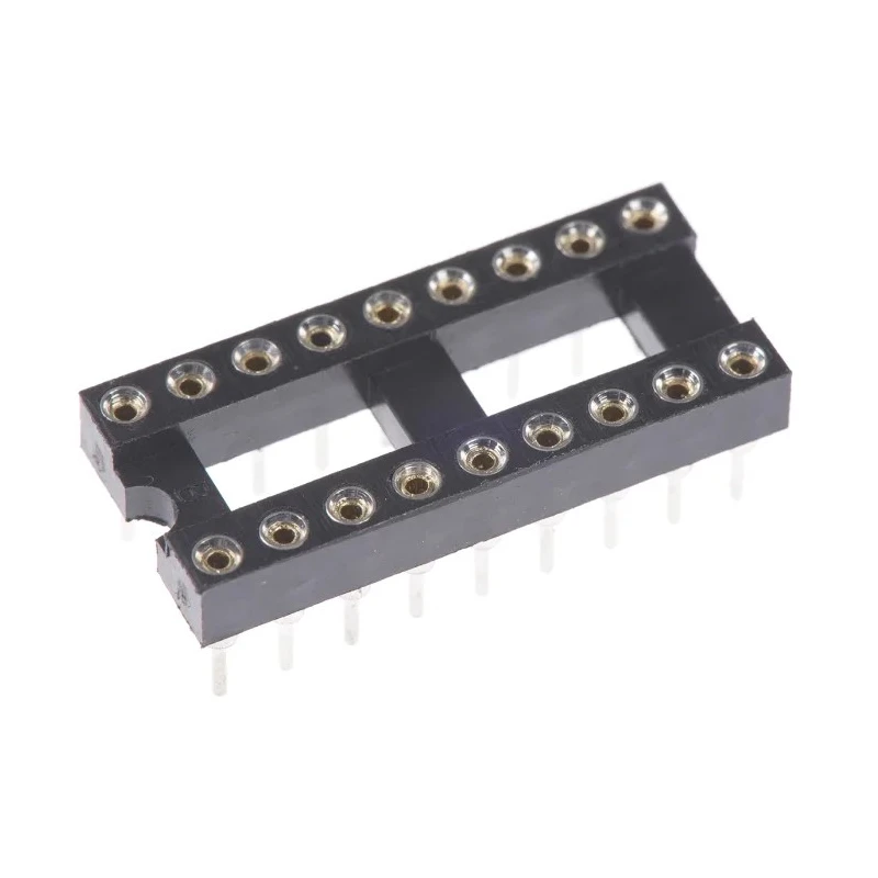 ASSMANN WSW 2.54 mm Pitch Vertical 18 Way Through Hole Turned Pin Open Frame DIL Socket 3A AR 18 HZL-TT