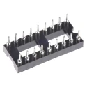 ASSMANN WSW 2.54 mm Pitch Vertical 18 Way Through Hole Turned Pin Open Frame DIL Socket 3A AR 18 HZL-TT