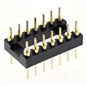 ASSMANN WSW IC Socket Adapter Straight Through Hole Mount 2.54 mm Pitch 3A 100V AC Brass Polybutylene AR 14-ST/T