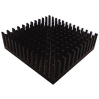 Fischer Elektronik Heatsink Universal Square Aluminium Black Anodised 9K/W Thermal Resistance 12.3 mm ICK PGA 17x17x12
