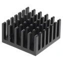 Fischer Elektronik Heatsink, Universal Square Alu, Black Anodised Aluminium, Thermal Resistance 14.8K/W 12.3 ICK PGA 8x8x12