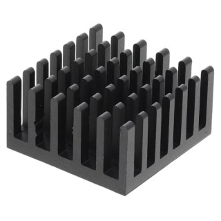 Fischer Elektronik Heatsink, Universal Square Alu, Black Anodised Aluminium, Thermal Resistance 14.8K/W 12.3 ICK PGA 8x8x12